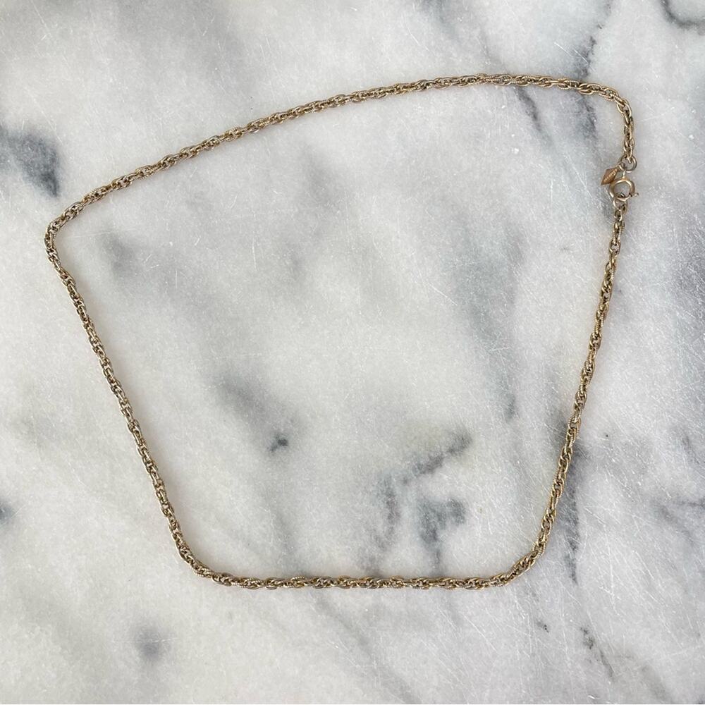 Vintage Sarah Coventry Gold Tone Chain Chainlink Necklace Thick Chunky Cov Link